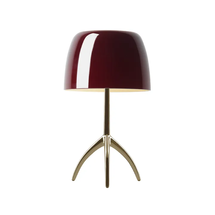 Lumiere Grande bordslampa - Körsbärsröd-champagne ej dimbar - Foscarini