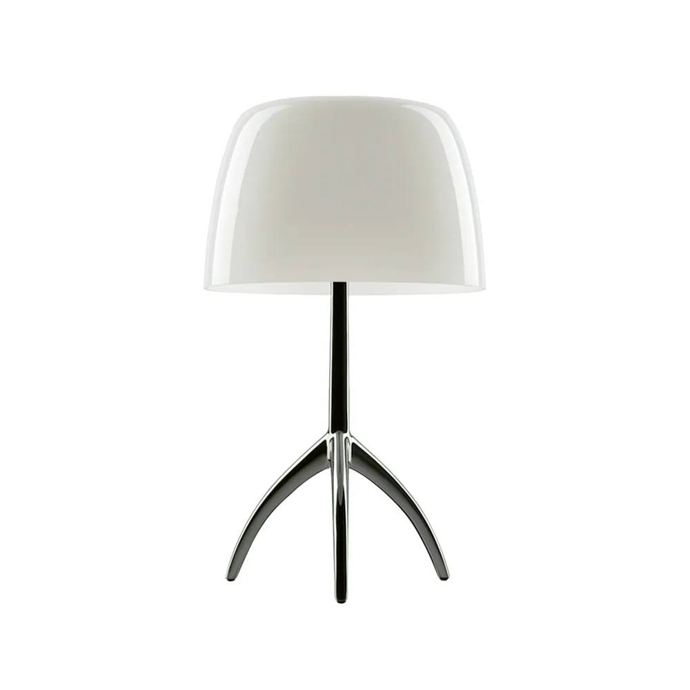 Lumiere Grande bordslampa, Varmvit-svartkrom ej dimbar Foscarini
