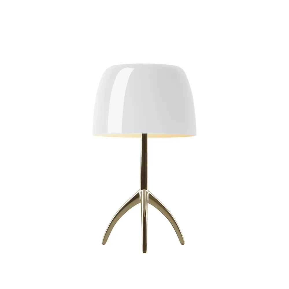Lumiere Piccola On/Off bordslampa, vit, champagne Foscarini