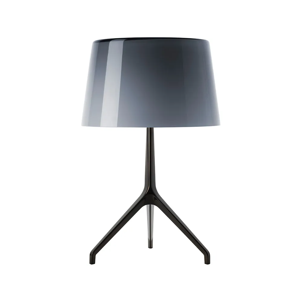 Lumiere XXL bordslampa, grå, svartkrom Foscarini