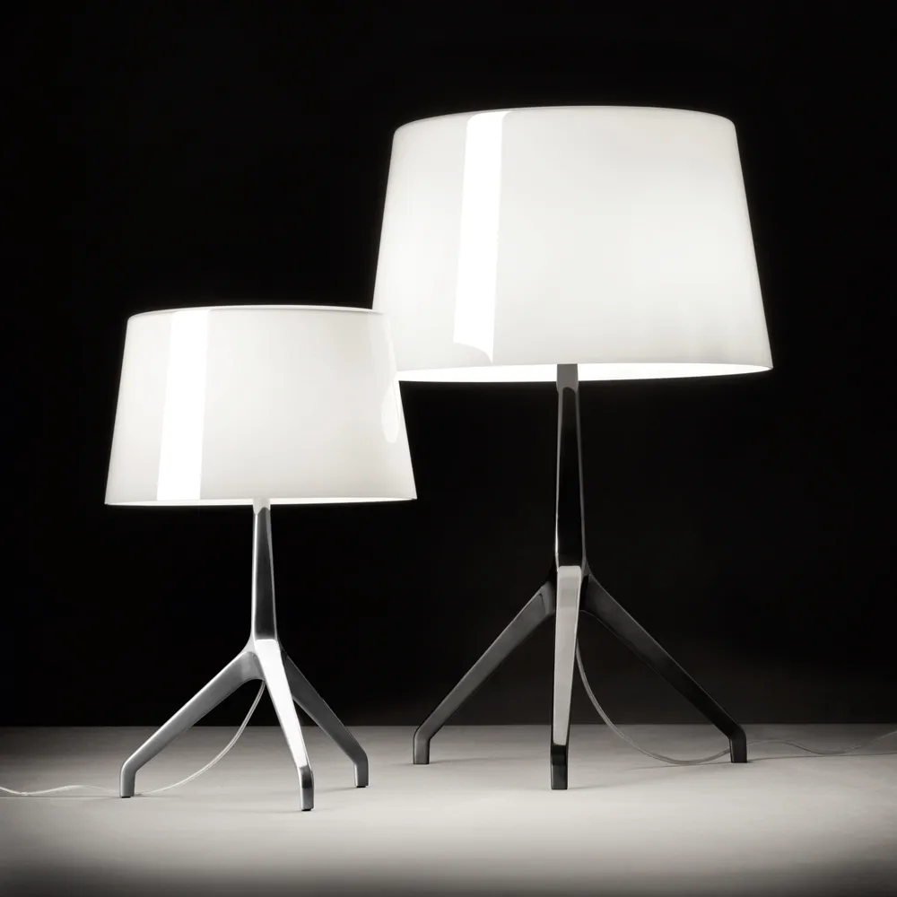 Lumiere XXL bordslampa, vit, aluminium Foscarini