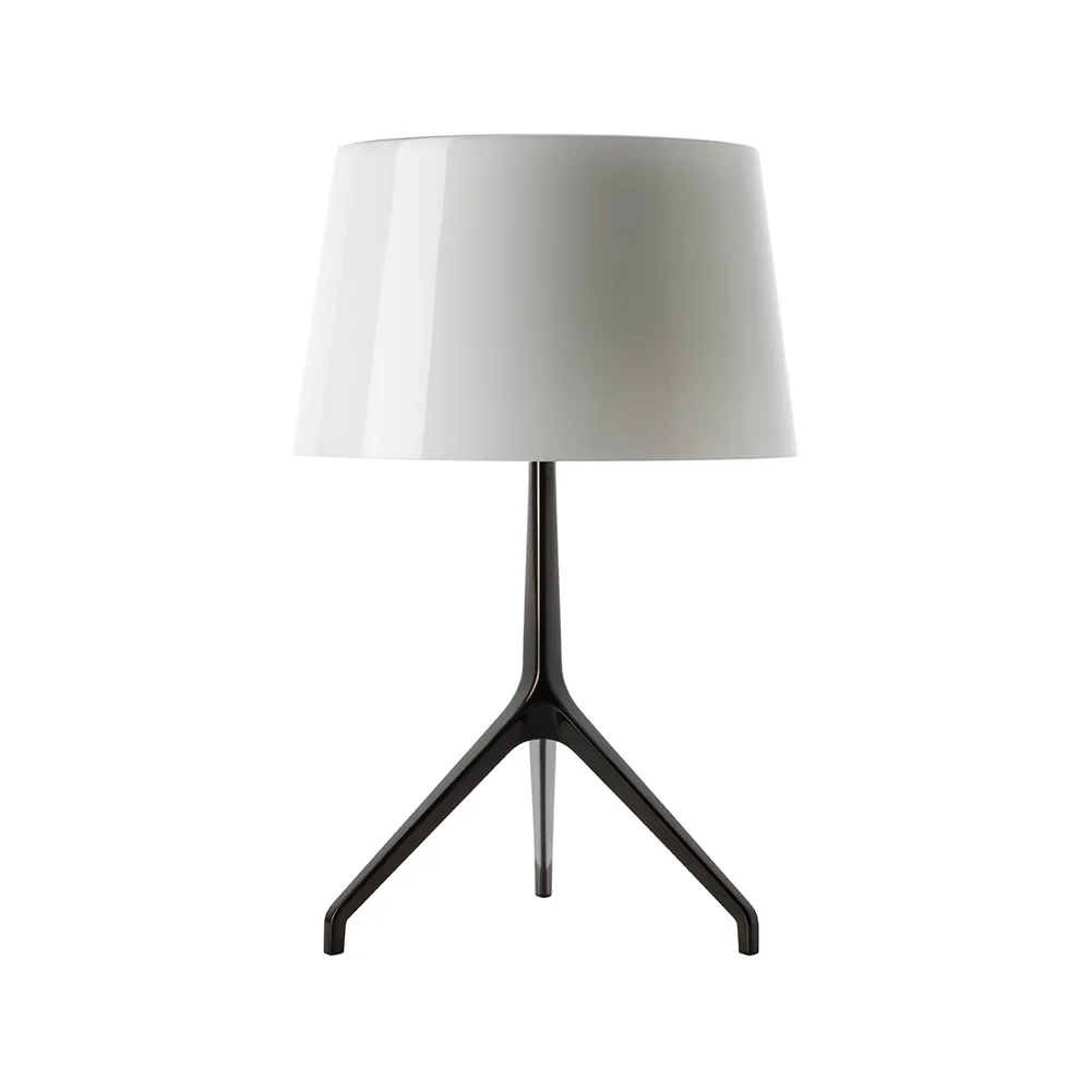 Lumiere XXL bordslampa, vit, svartkrom Foscarini