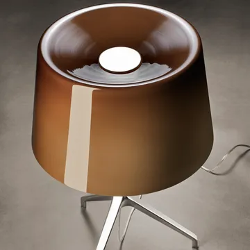 Lumiere XXS bordslampa - vit, munblåst glas, svart krom - Foscarini