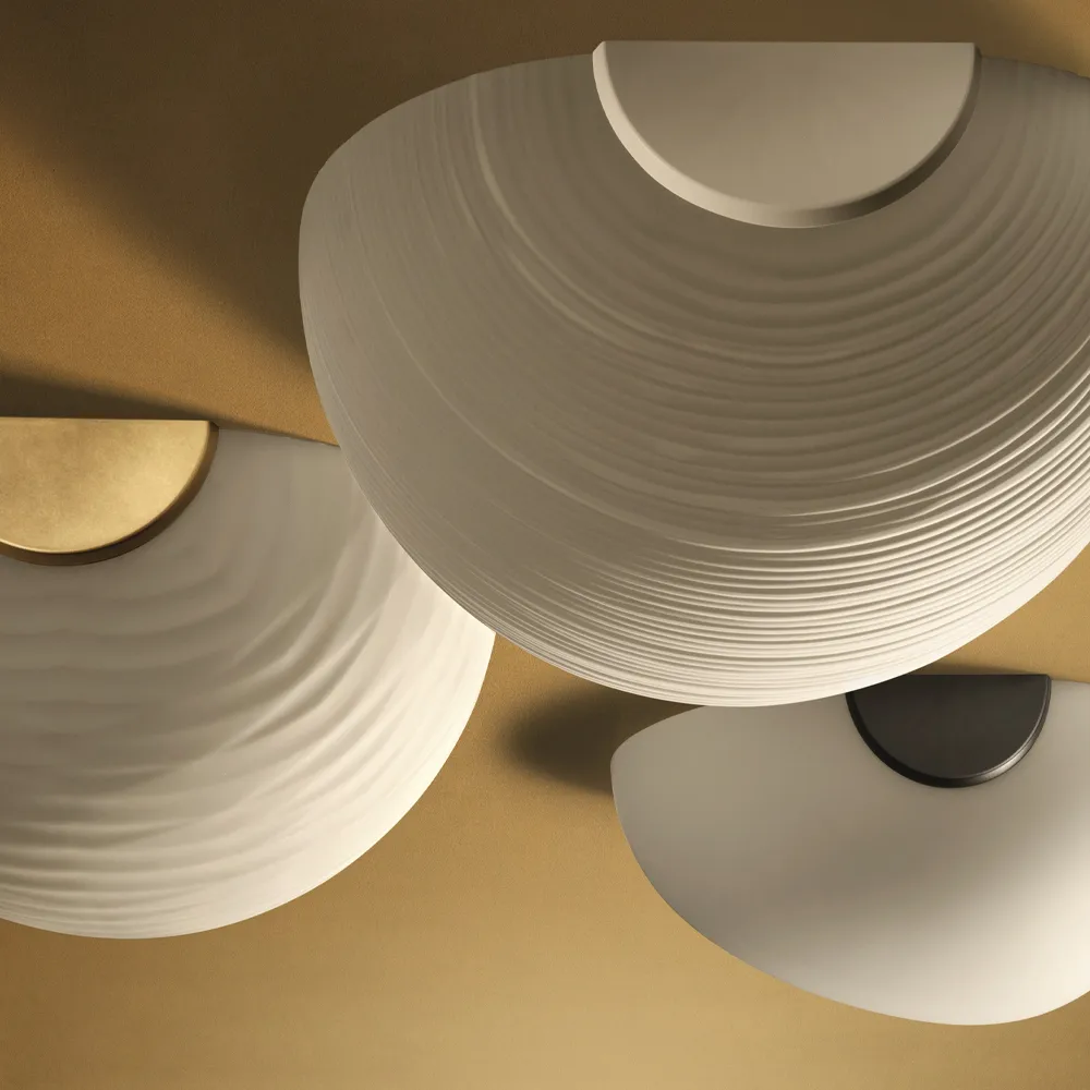 Rituals 1 semi vägglampa, bianco/bianco Foscarini