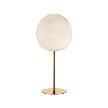 Rituals XL alta bordslampa - oro/bianco, guldfärgad stativ - Foscarini