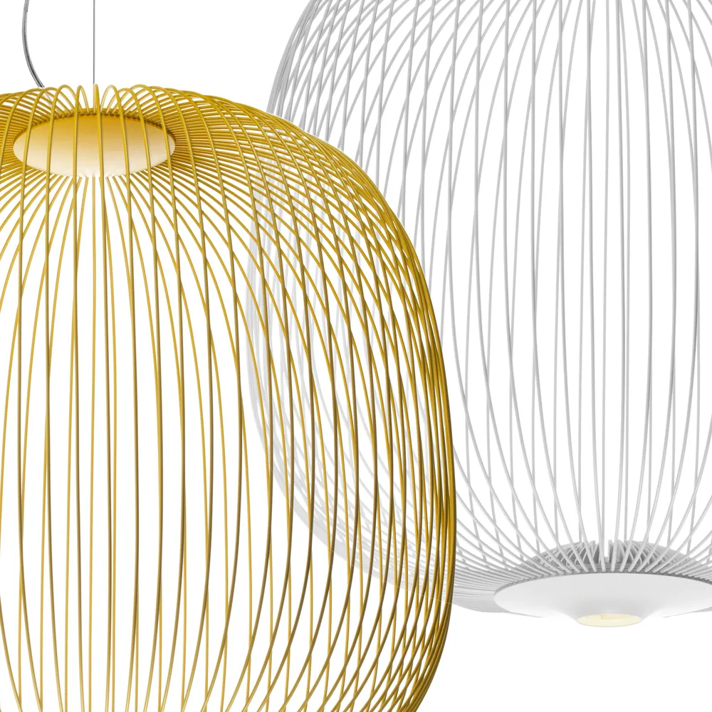 Spokes 2 Midi pendel, guld, dimbar Foscarini