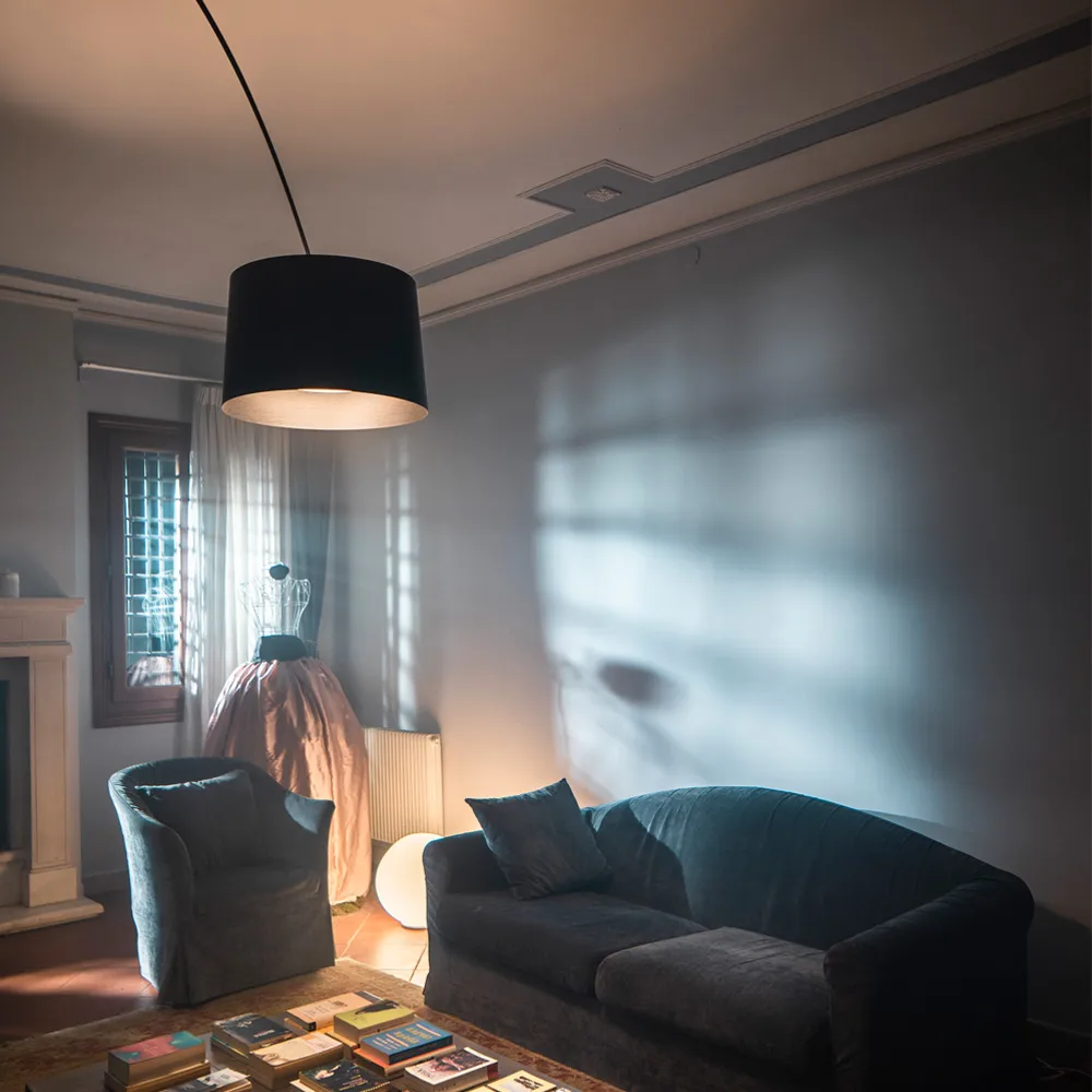 Twiggy Elle golvlampa, greige Foscarini
