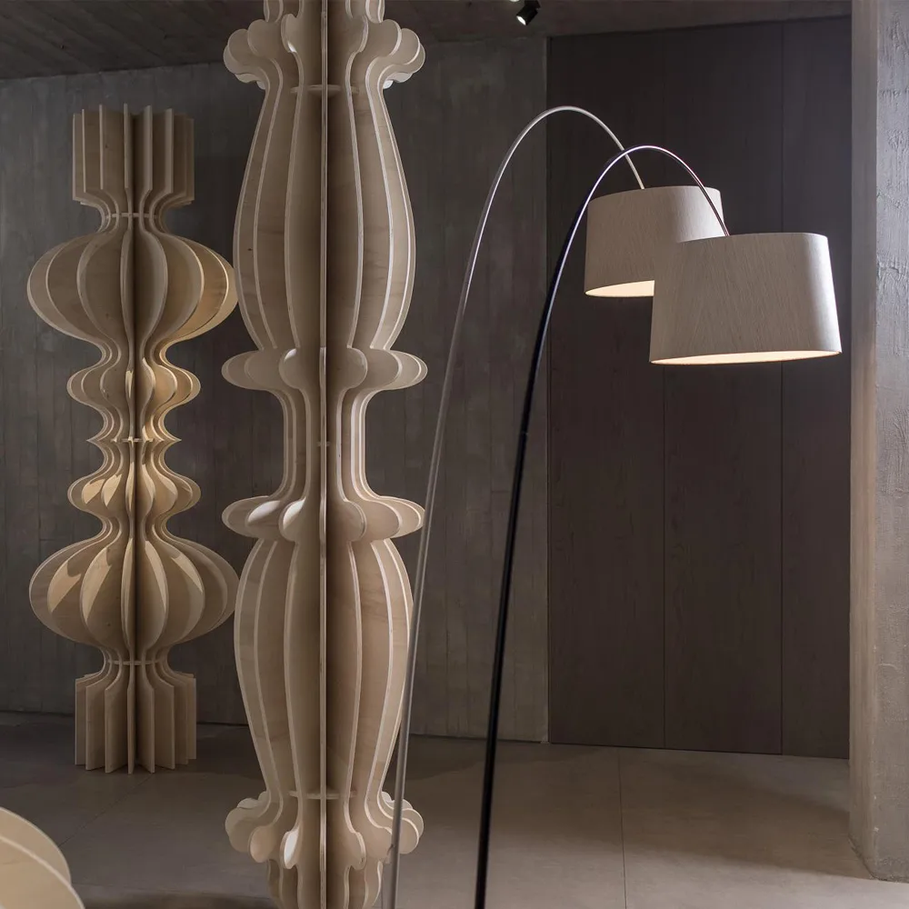 Twiggy Elle Wood MyLight golvlampa, greige Foscarini