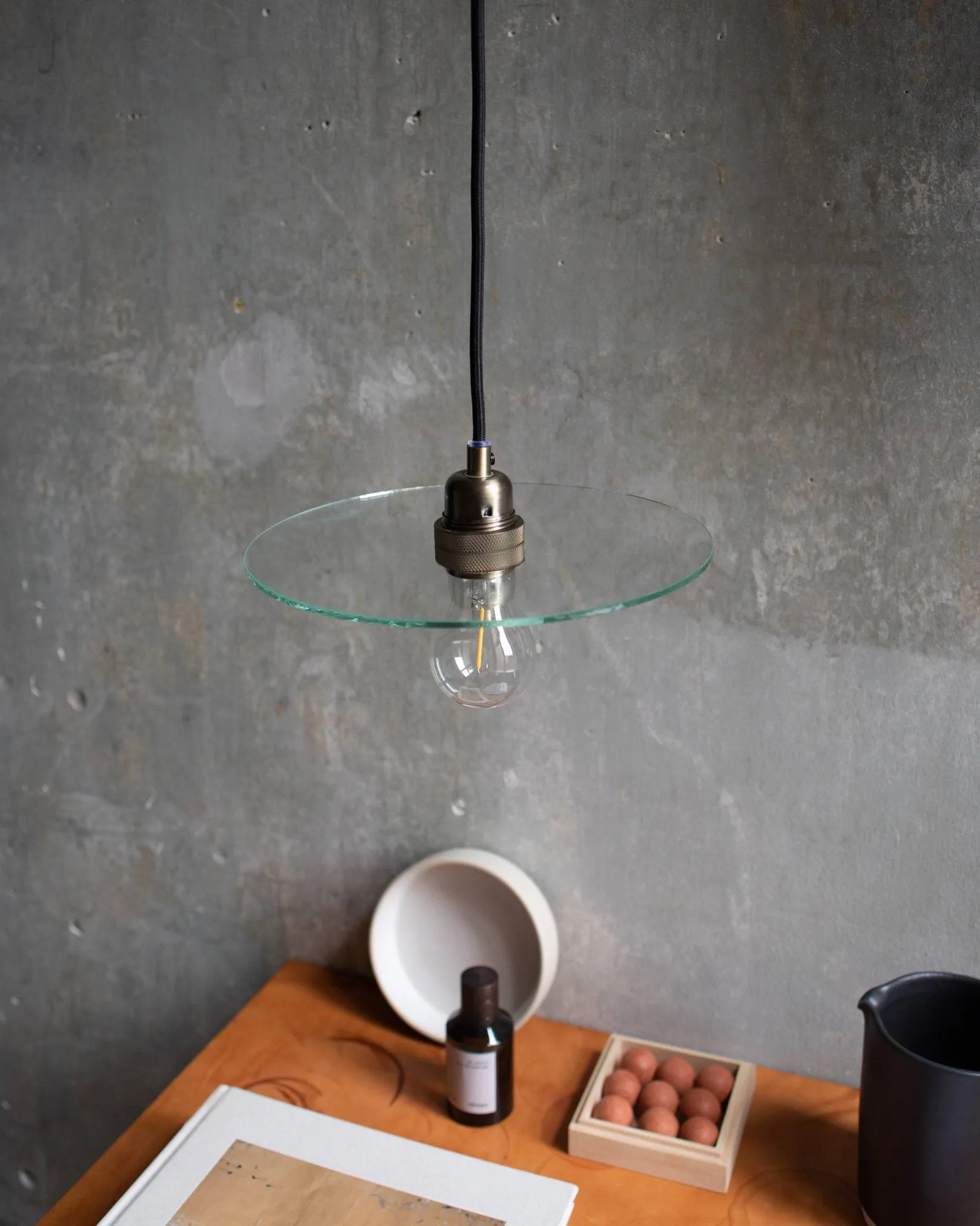 Circle Shade pendel, Klarglas-stål, Ø25 cm FRAMA