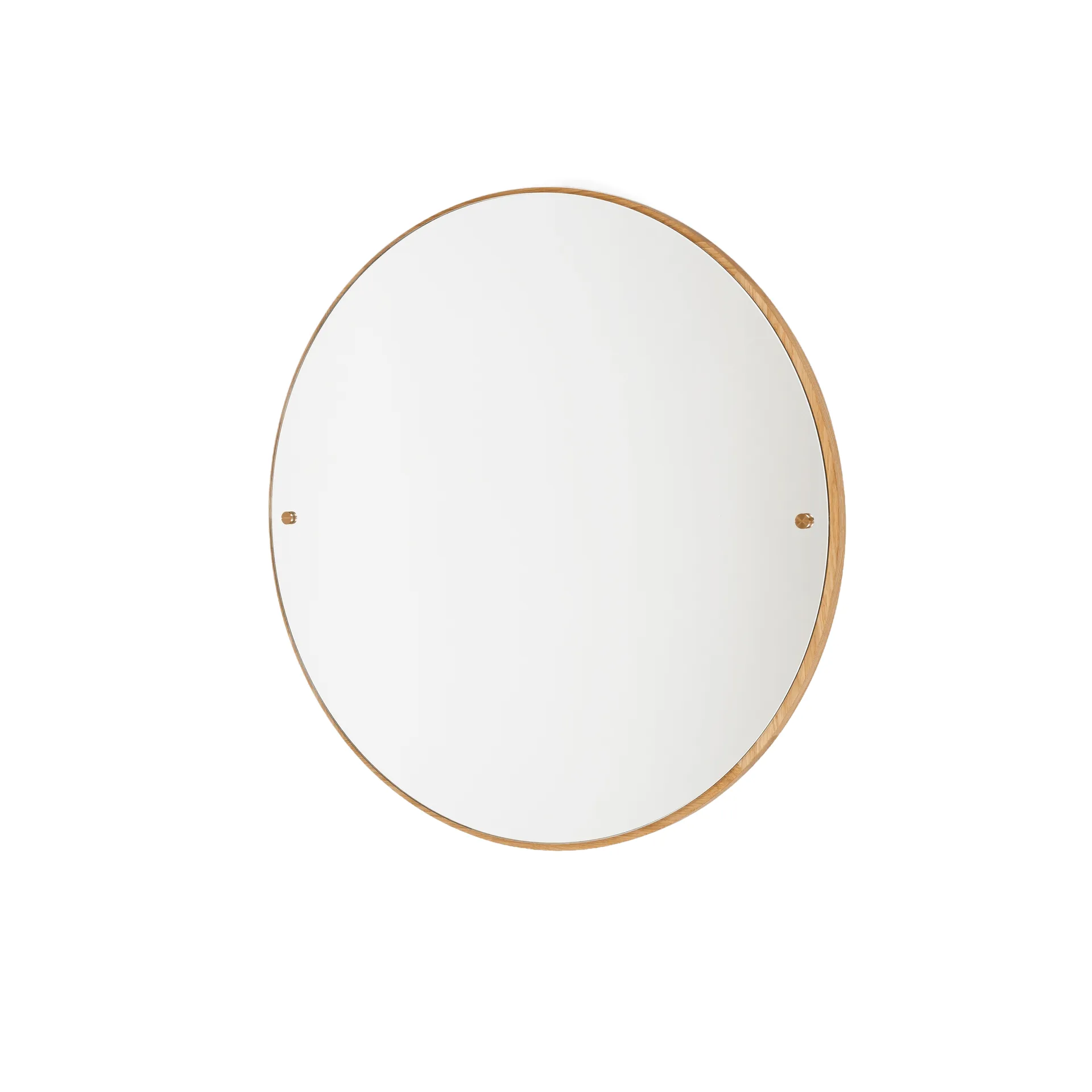 CM Circle spegel, Ek, medium, Ø60 cm FRAMA