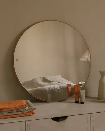 CM Circle spegel - Ek, medium, Ø60 cm - FRAMA
