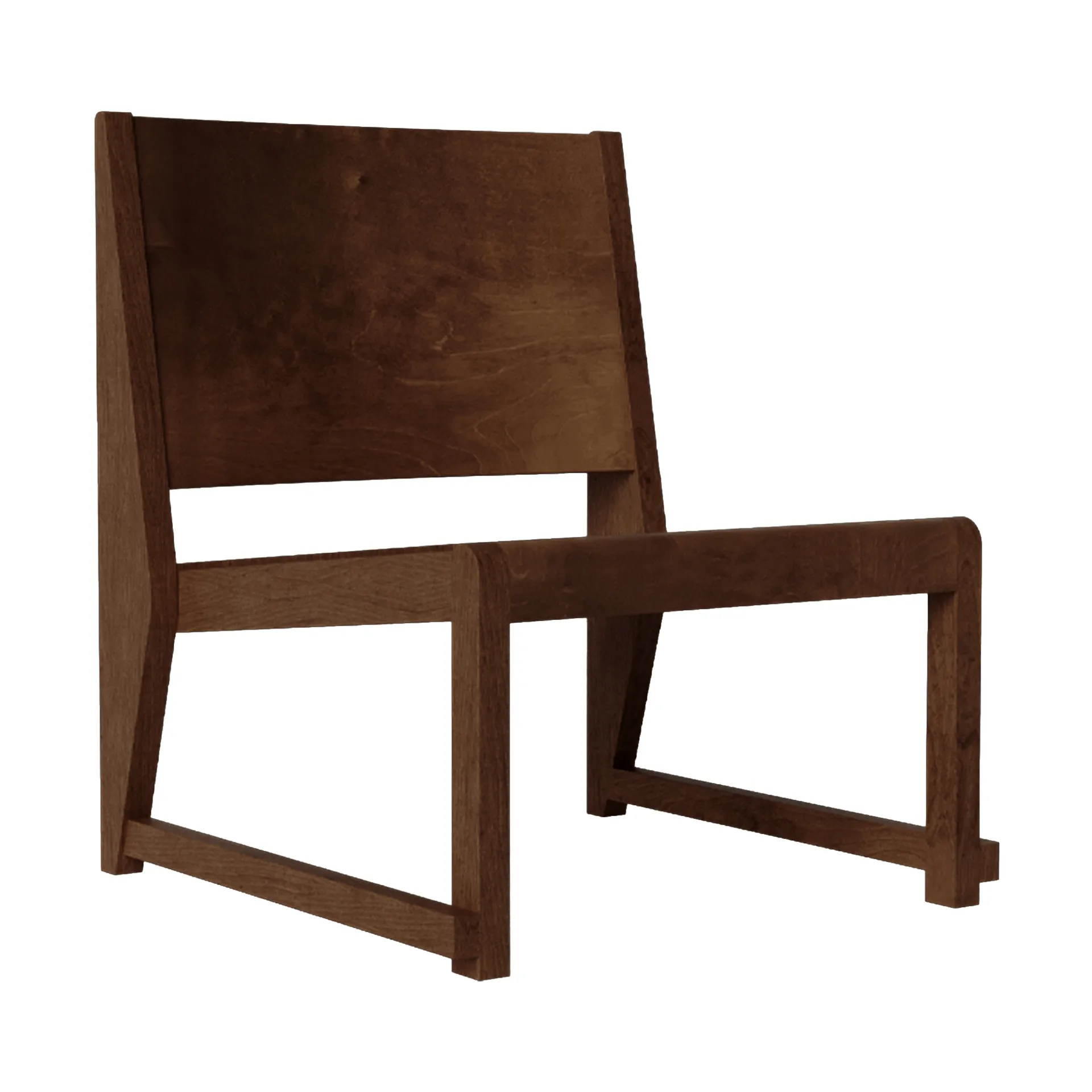 Easy Chair 01 loungestol, Mörkbrun björk FRAMA