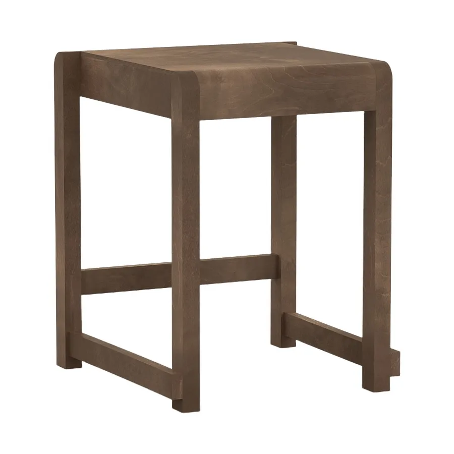 Low Stool 01 pall, Mörkbrun björk FRAMA
