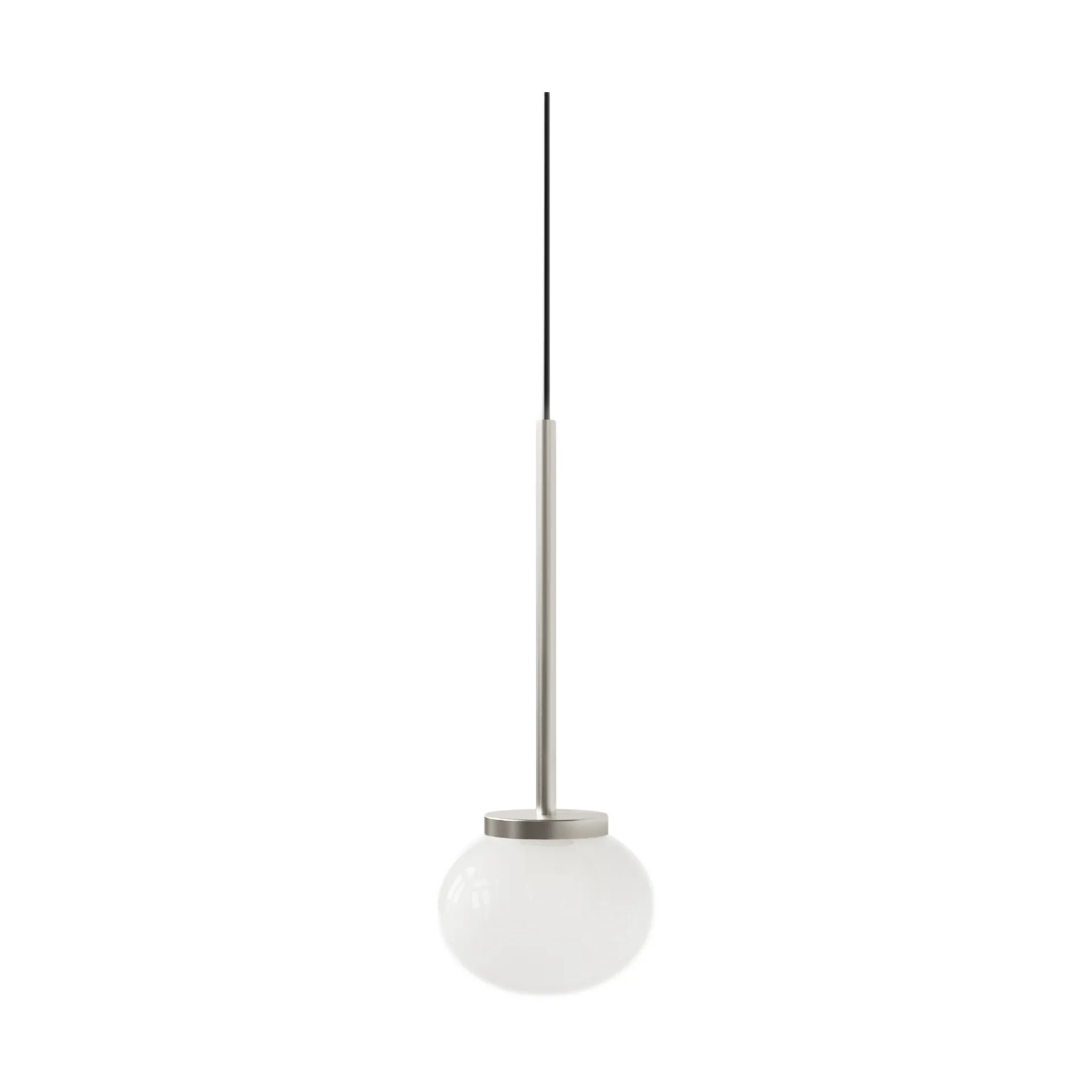Ovoid Pendant Light Single pendel, Rostfritt stål, opalglas FRAMA