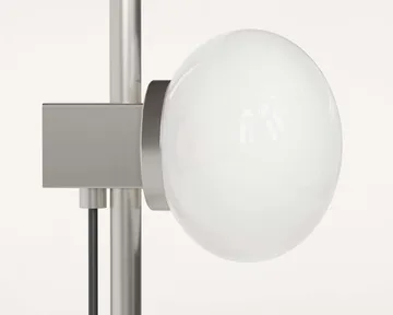 Ovoid Single vägglampa - Rostfritt stål-opalglas - FRAMA