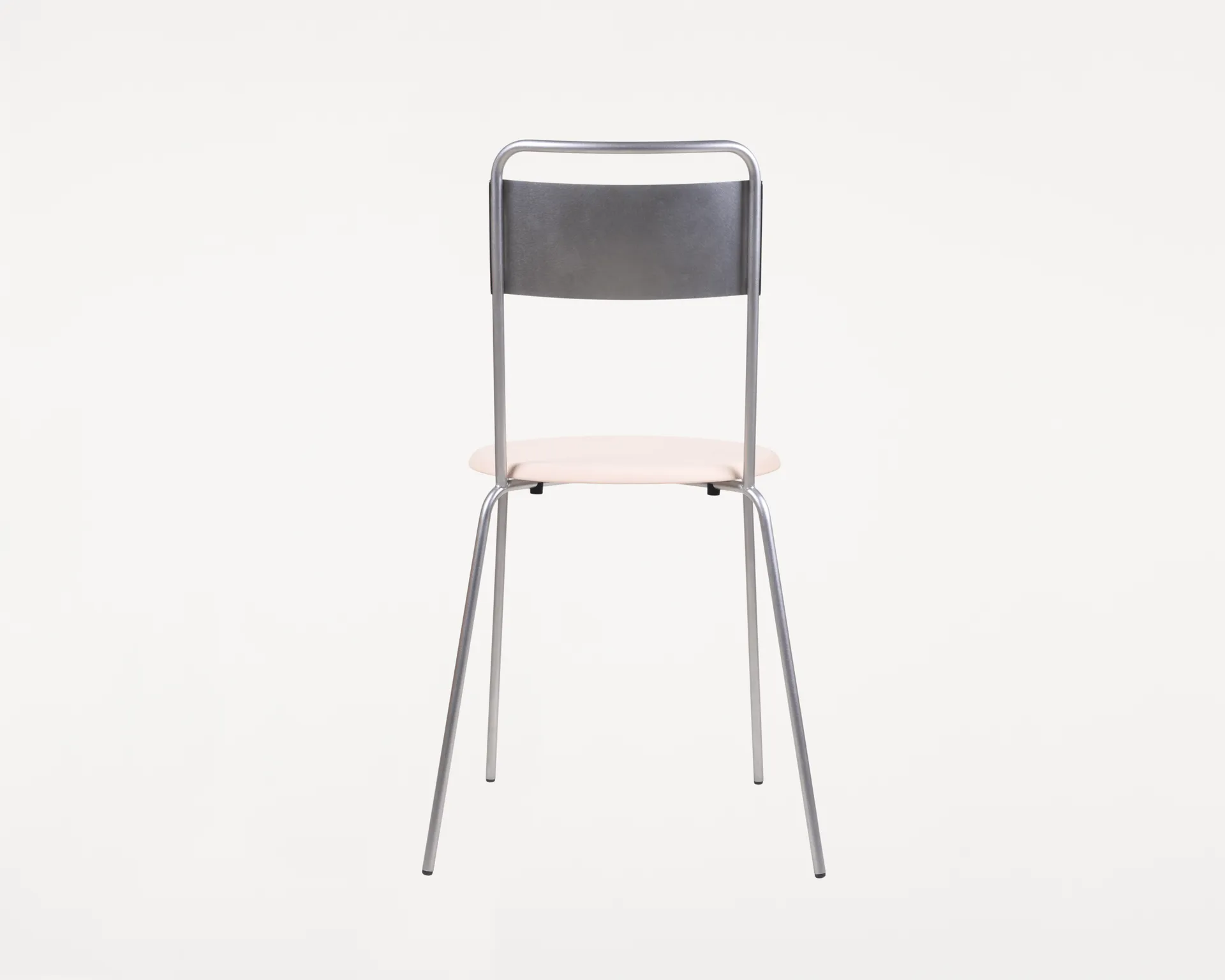 Petit Rond stol, Rostfritt stål-läder Natural FRAMA