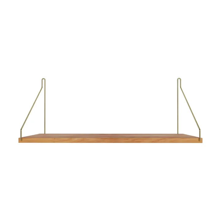 Single Shelf vägghylla - Ek-mässing, 60x27 cm - FRAMA