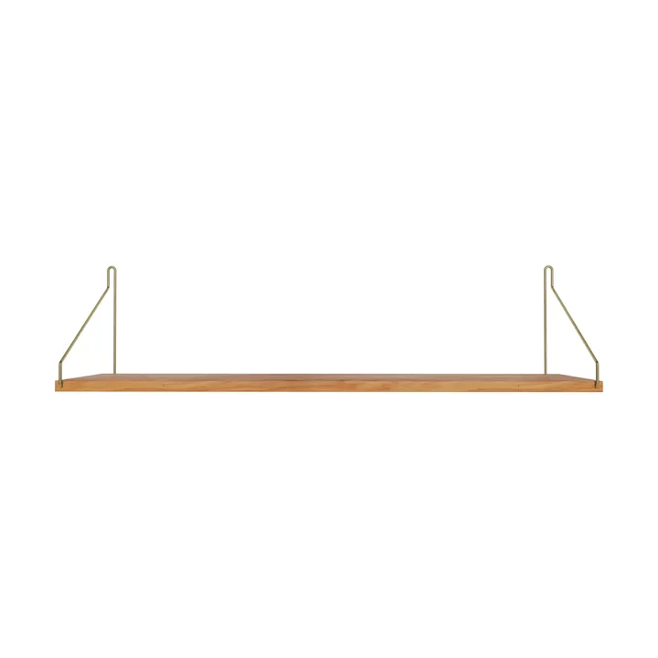 Single Shelf vägghylla - Ek-mässing, 80x27 cm - FRAMA