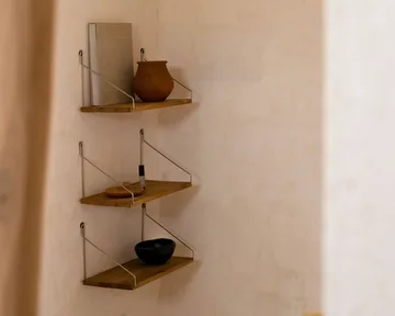 Single Shelf vägghylla - Ek-rostfritt stål, 60x27 cm - FRAMA