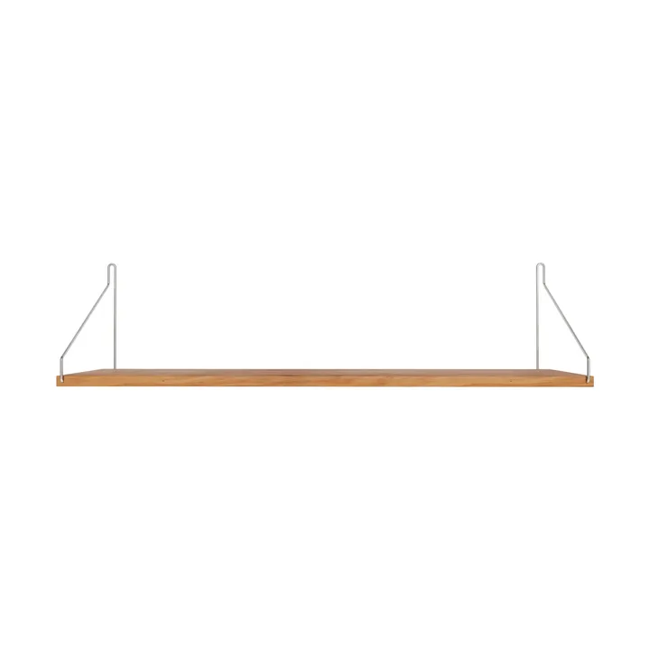 Single Shelf vägghylla - Ek-rostfritt stål, 80x20 cm - FRAMA