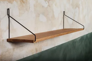 Single Shelf vägghylla - Ek-svart, 80x20 cm - FRAMA