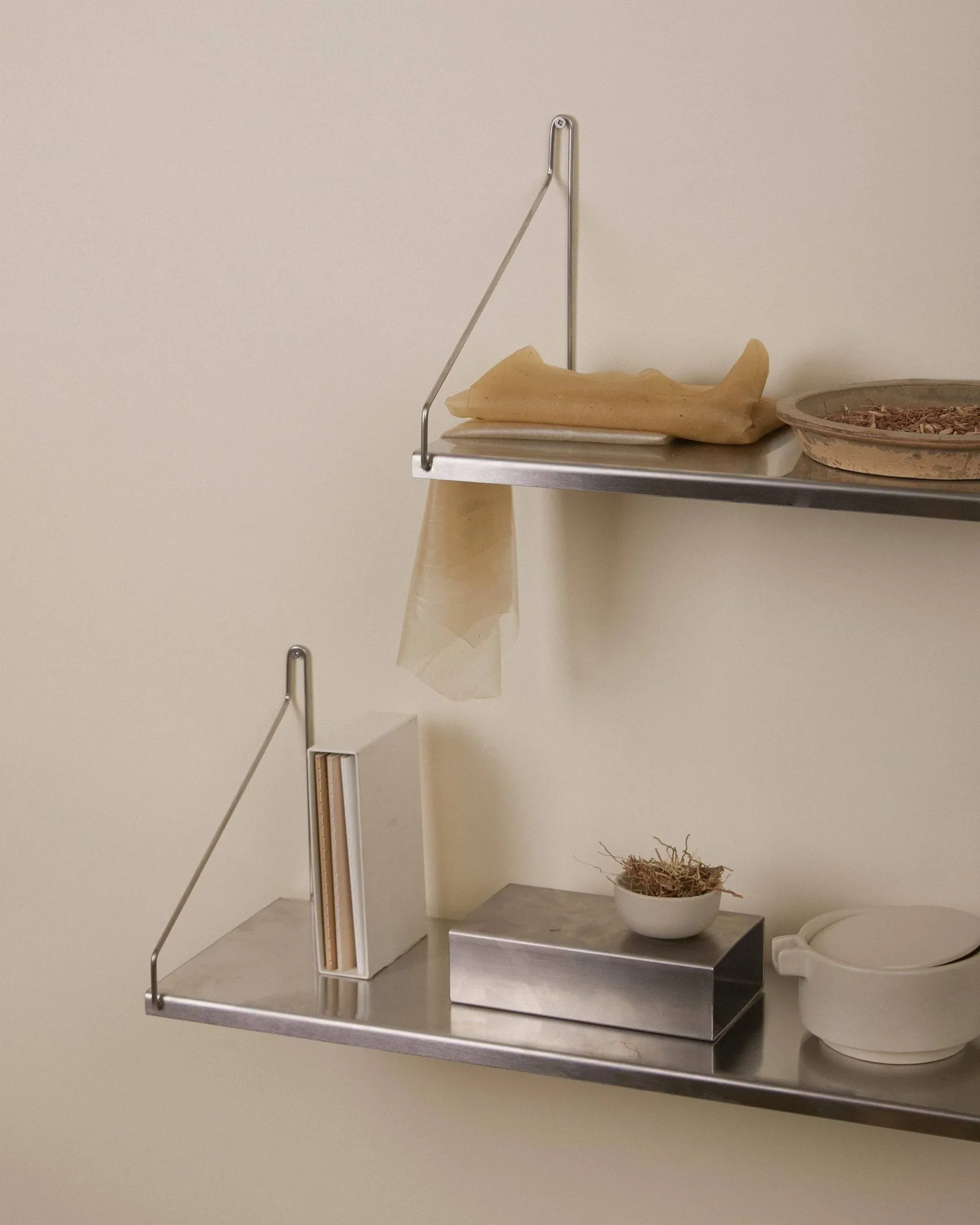 Single Shelf vägghylla, Rostfritt stål, 80x20 cm FRAMA