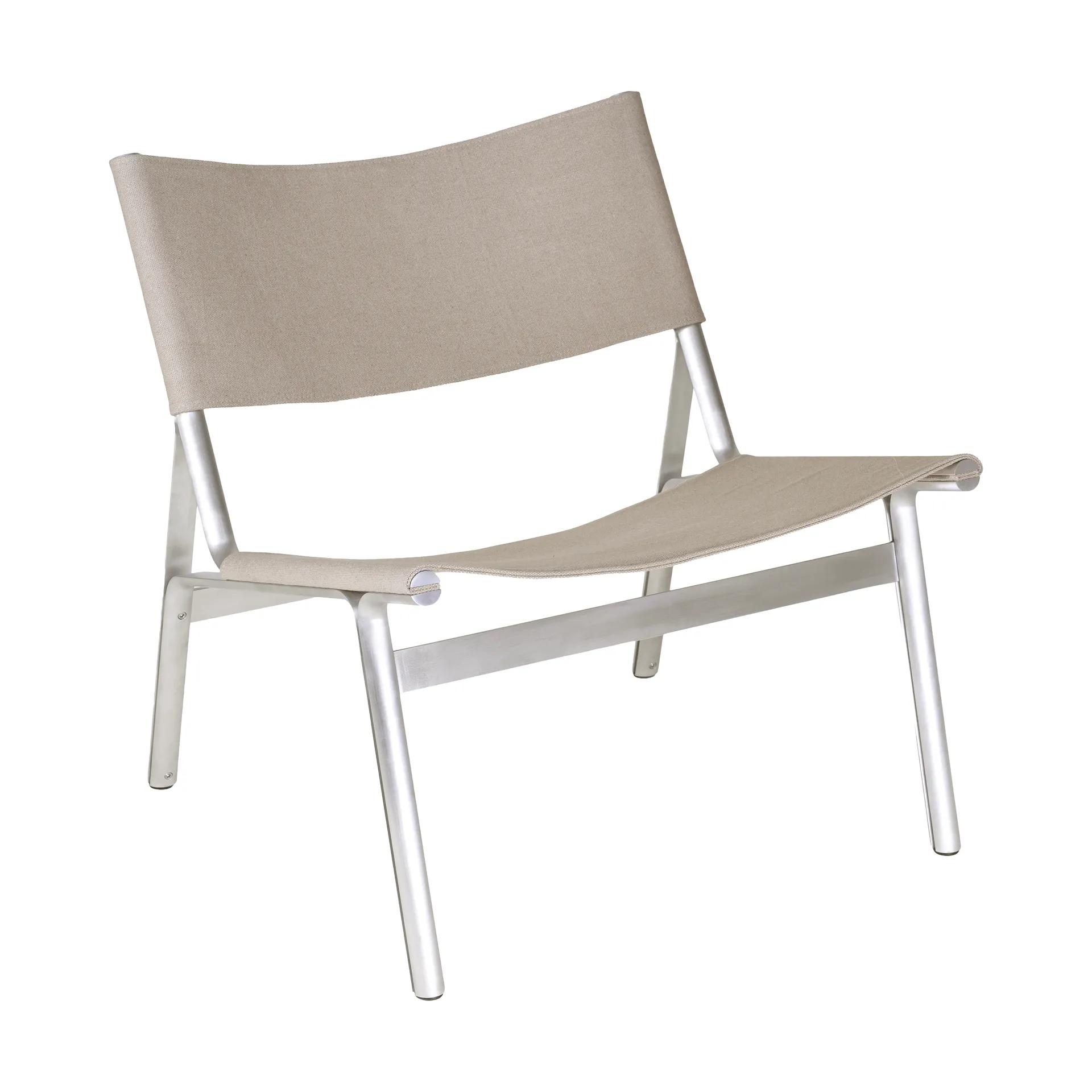 Union loungestol, Aluminium-Sandstone Linen FRAMA