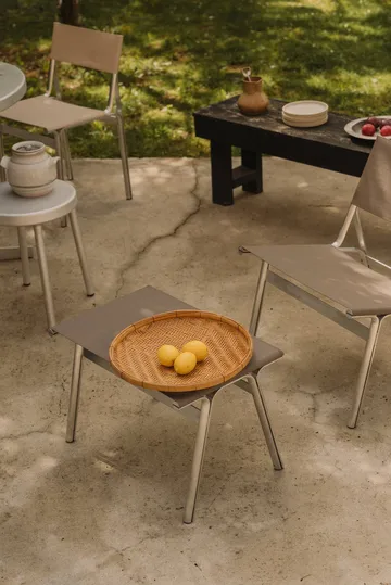 Union loungestol - Aluminium-Sandstone Linen - FRAMA