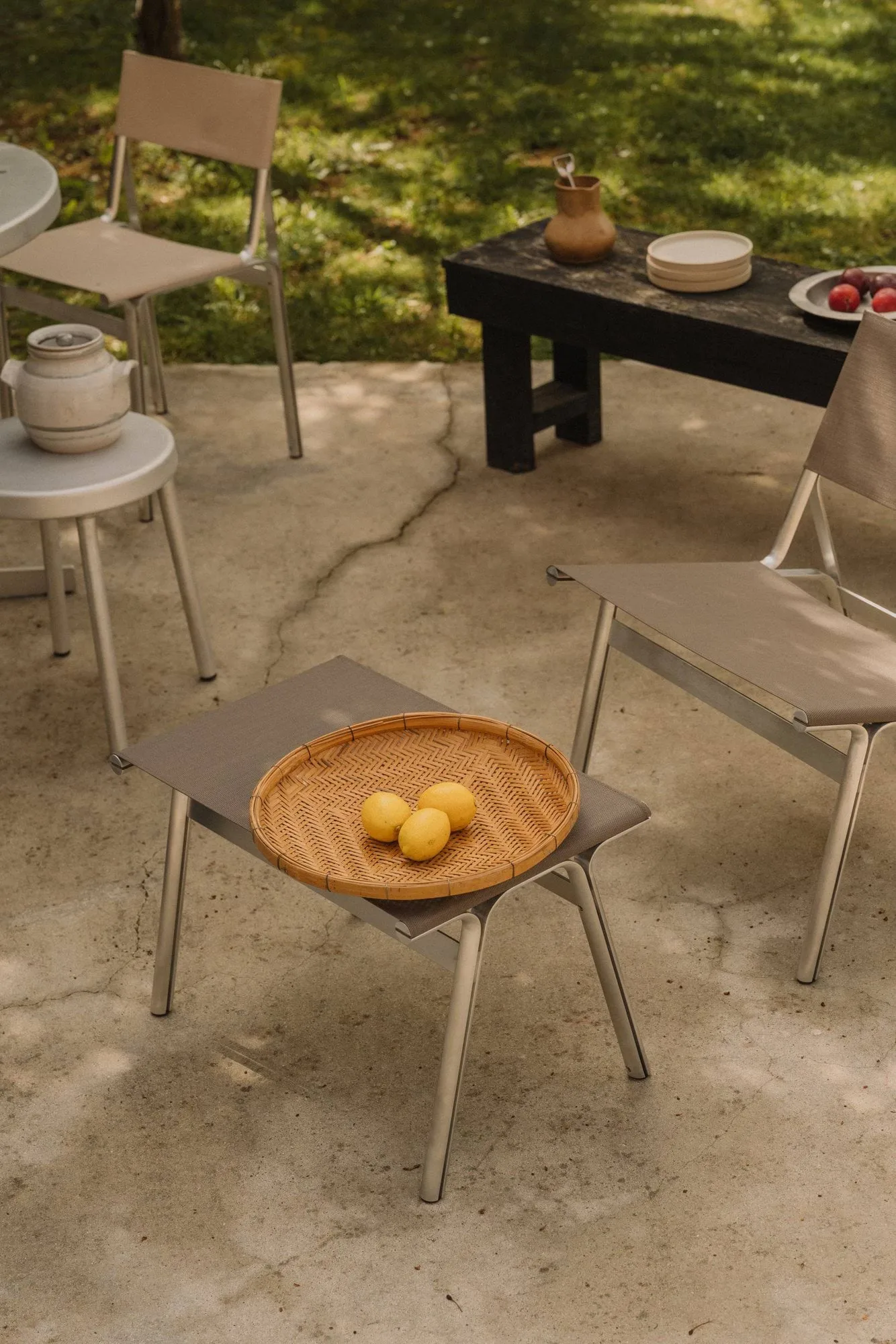 Union pall, Aluminium-Sandstone Linen, H: 40,6 cm FRAMA