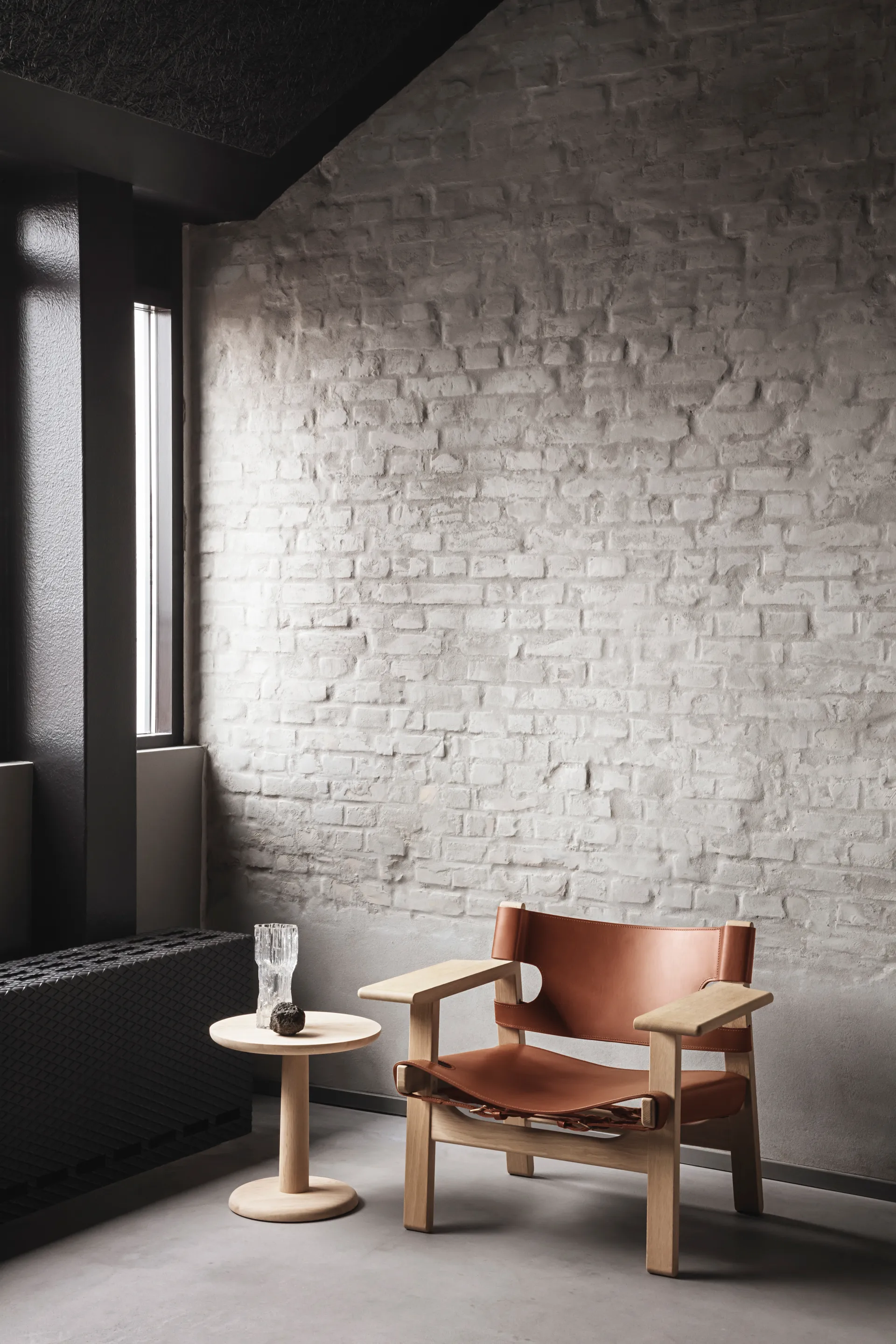 Den spanske stol fåtölj, Läder cognac-ljus oljad ek Fredericia Furniture