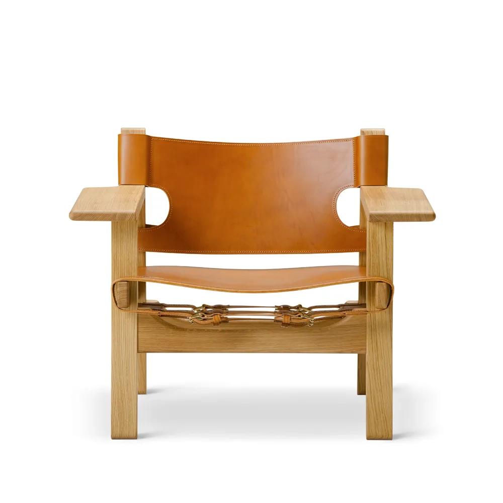 Den spanske stol fåtölj, Läder cognac-oljad ek Fredericia Furniture