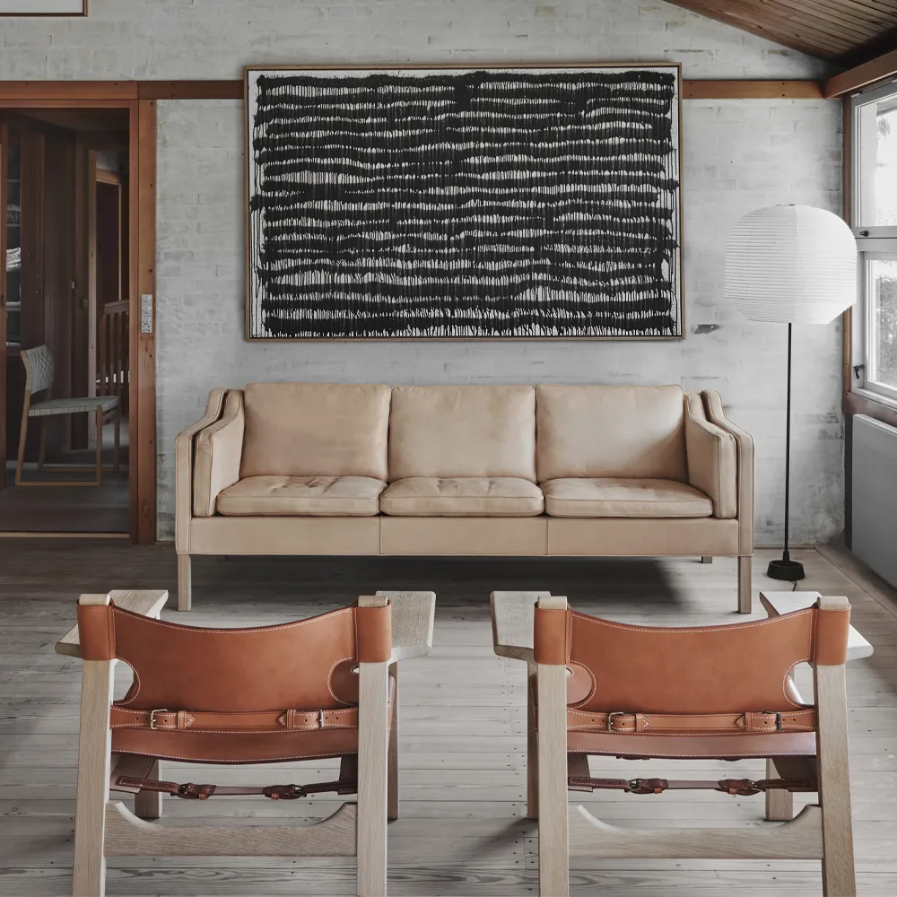 Den spanske stol fåtölj, Läder cognac-såpad ek Fredericia Furniture