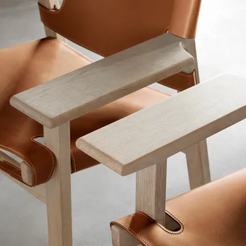 Den spanske stol fåtölj - Läder cognac-såpad ek - Fredericia Furniture