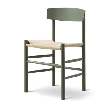 J39 stol - Khaki green-flätad natur - Fredericia Furniture
