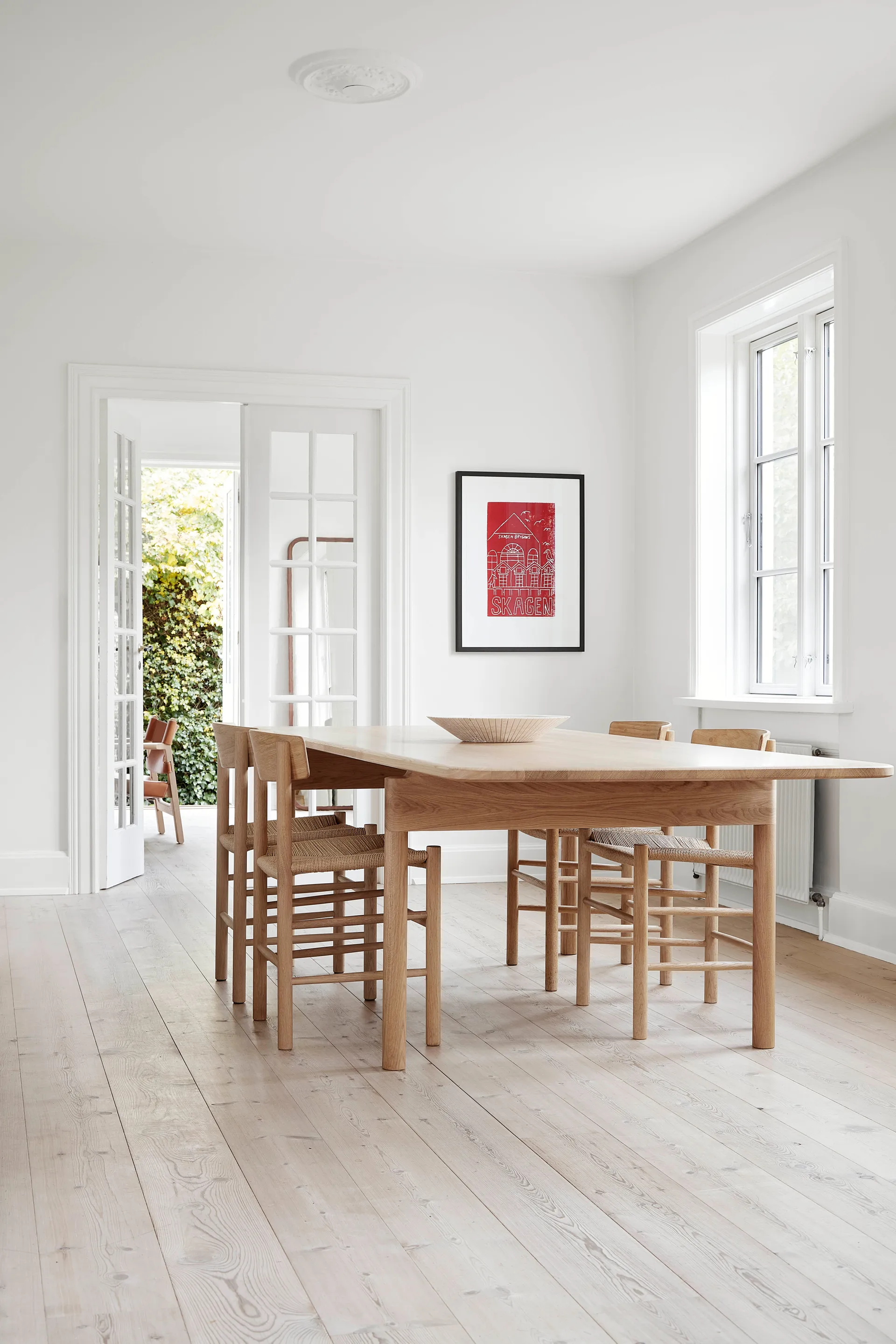 J39 stol, Ljus oljad ek-flätad natur, 4-pack Fredericia Furniture
