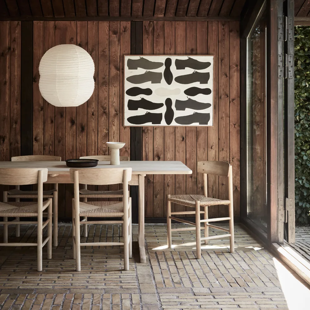 J39 stol, Ljus oljad ek-flätad natur Fredericia Furniture