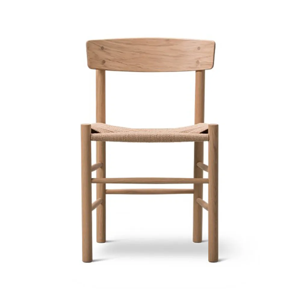 J39 stol, Ljus oljad ek-flätad natur Fredericia Furniture