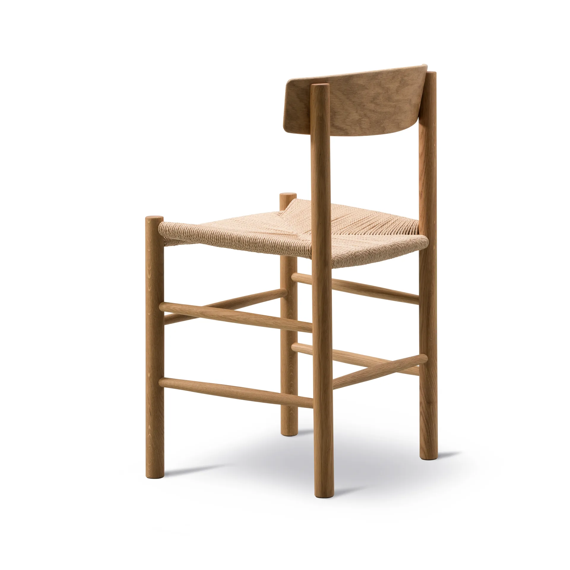 J39 stol, Oljad ek-flätad natur, 6-pack Fredericia Furniture