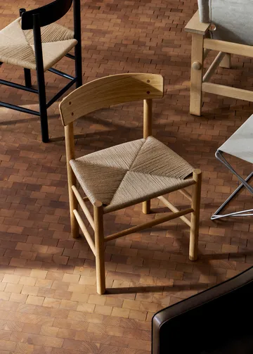 J39 stol, Oljad ek-flätad natur, 6-pack - Fredericia Furniture