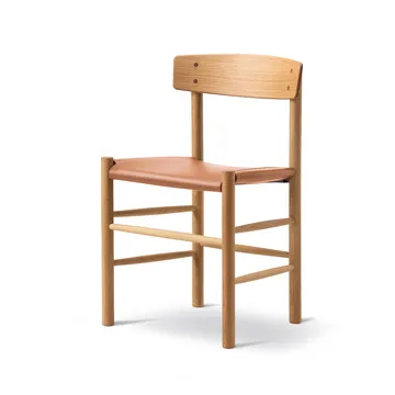 J39 stol - Oljad ek-läder Omni 307 cognac - Fredericia Furniture