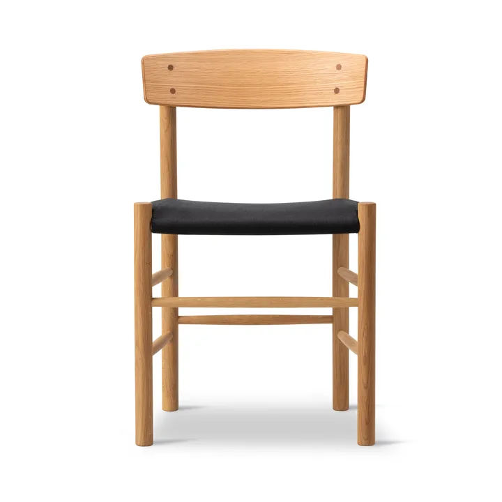 J39 stol - Oljad ek-svart canvas - Fredericia Furniture