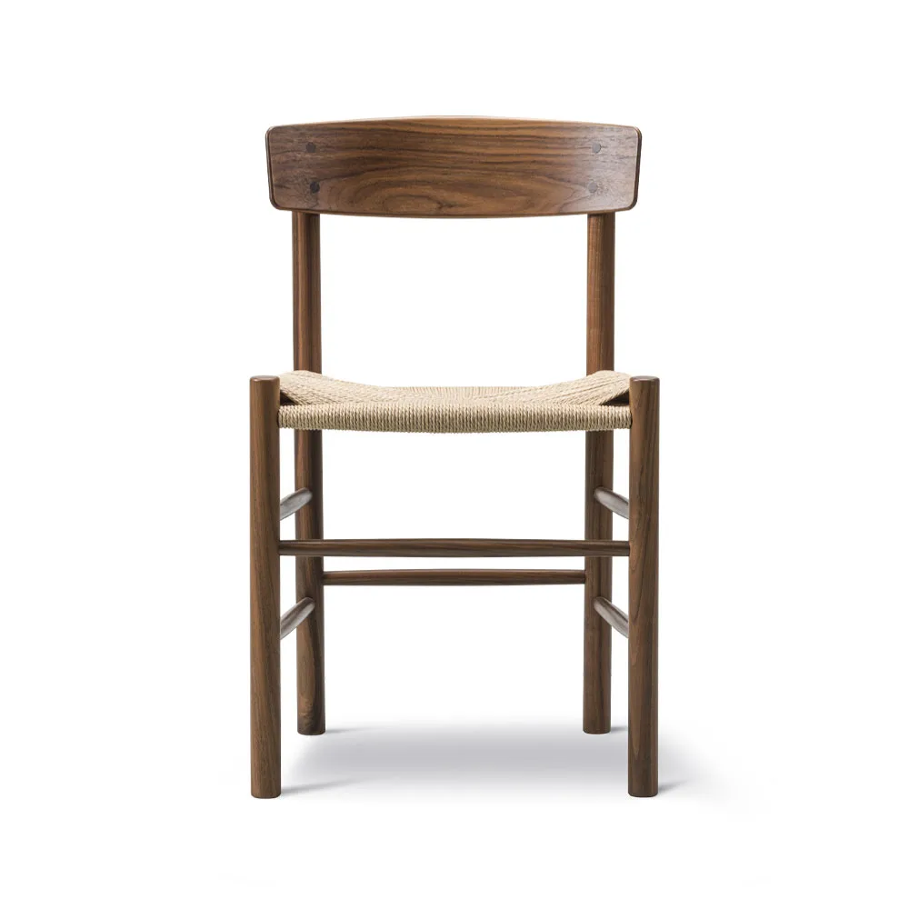 J39 stol, Oljad valnöt-flätad natur Fredericia Furniture