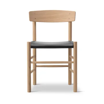 J39 stol - Såpad ek-läder Omni 301 Black - Fredericia Furniture