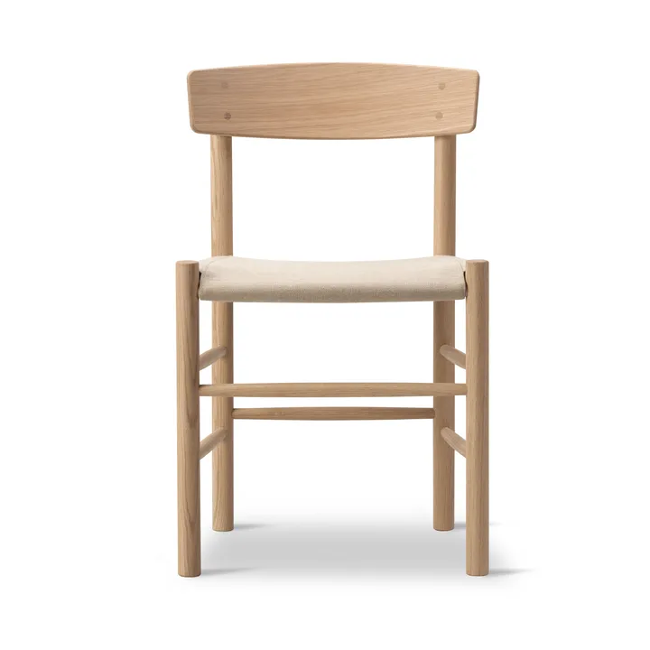 J39 stol - Såpad ek-natur canvas - Fredericia Furniture