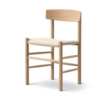 J39 stol - Såpad ek-natur canvas - Fredericia Furniture