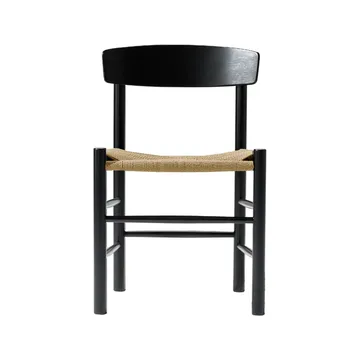 J39 stol - Svartlackerad ek-flätad natur - Fredericia Furniture