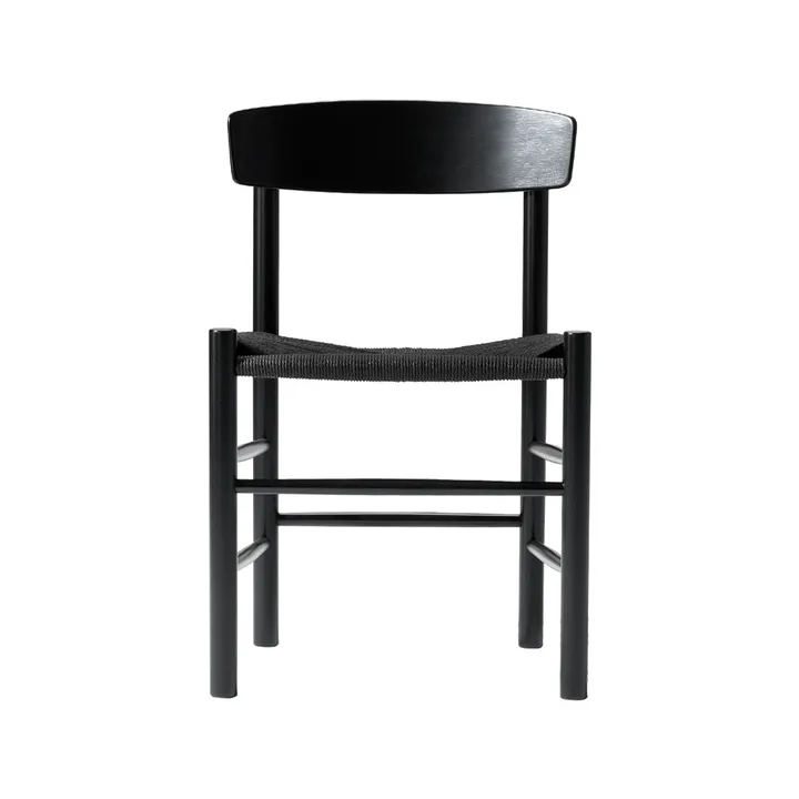 J39 stol - Svartlackerad ek-flätad svart - Fredericia Furniture