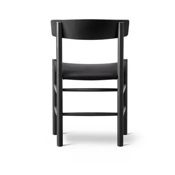 J39 stol - Svartlackerad ek-svart canvas - Fredericia Furniture