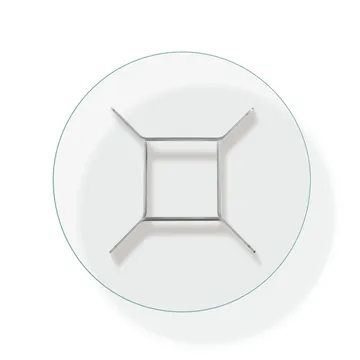 JG soffbord Ø98 cm - Glas-borstad aluminium - Fredericia Furniture