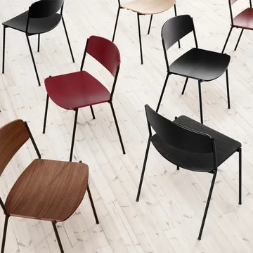 Lynderup 3080 stol - Svart ask-svart stålstativ - Fredericia Furniture